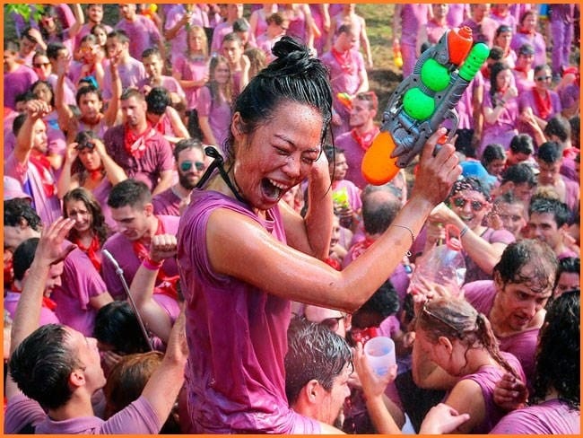 feesten in spanje - la batalla del vino haro in rioja